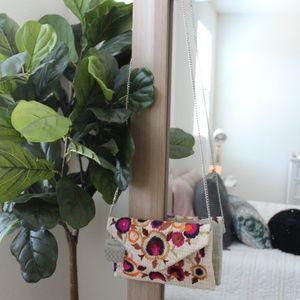 Embroidered Cross body purse